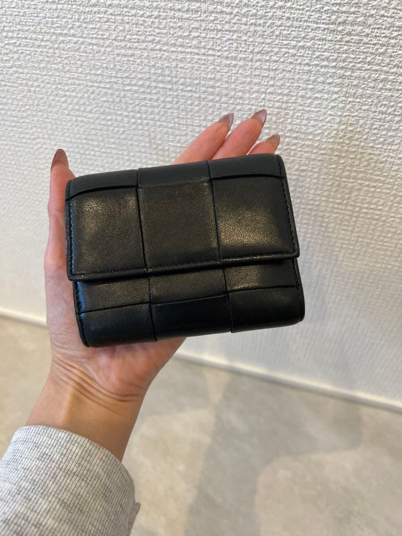 ボッテガ　コンパクト　ウォレット　BOTTEGA VENETA 三つ折財布 美品