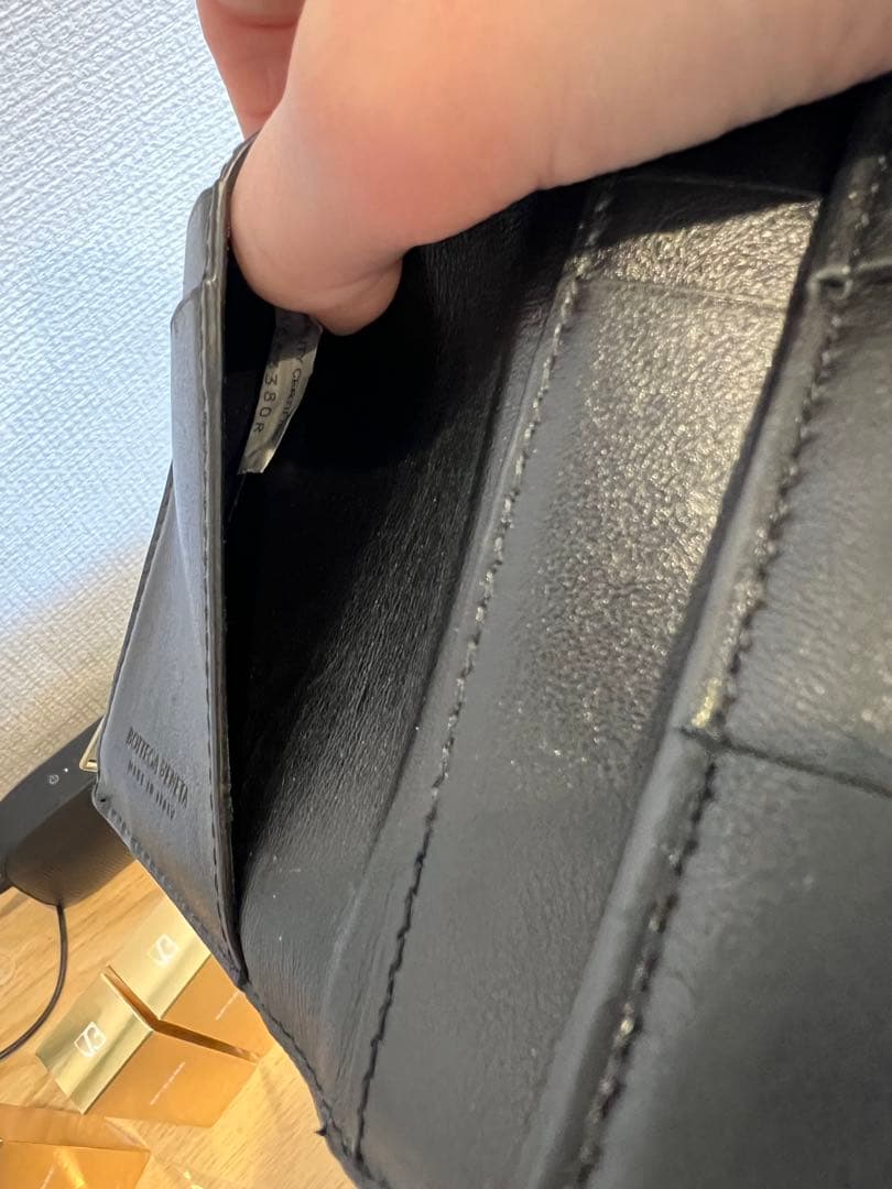 ボッテガ　コンパクト　ウォレット　BOTTEGA VENETA 三つ折財布 美品