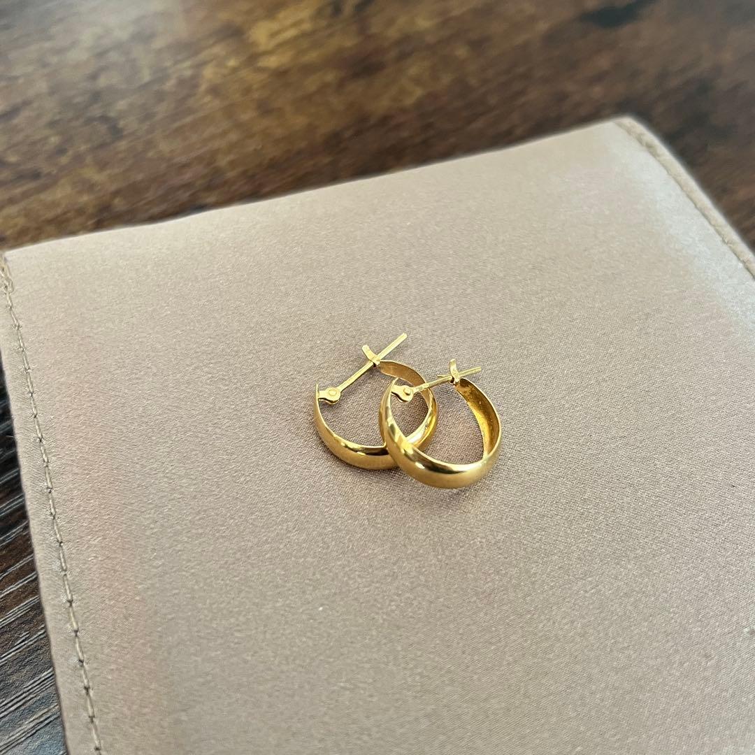 TSUTSUMI K18イエローゴールドピアス フープピアス