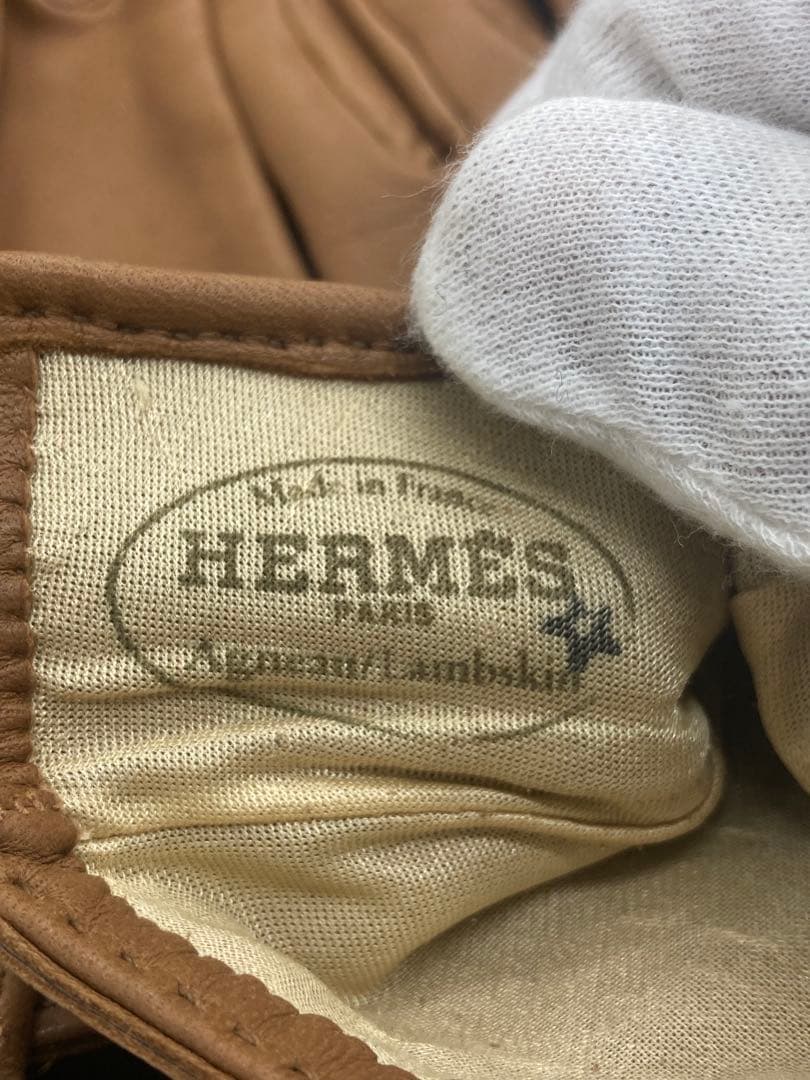 【極美品】エルメス ケリー 茶レザー グローブ×希少ゴールド金具 ホルダー 付き