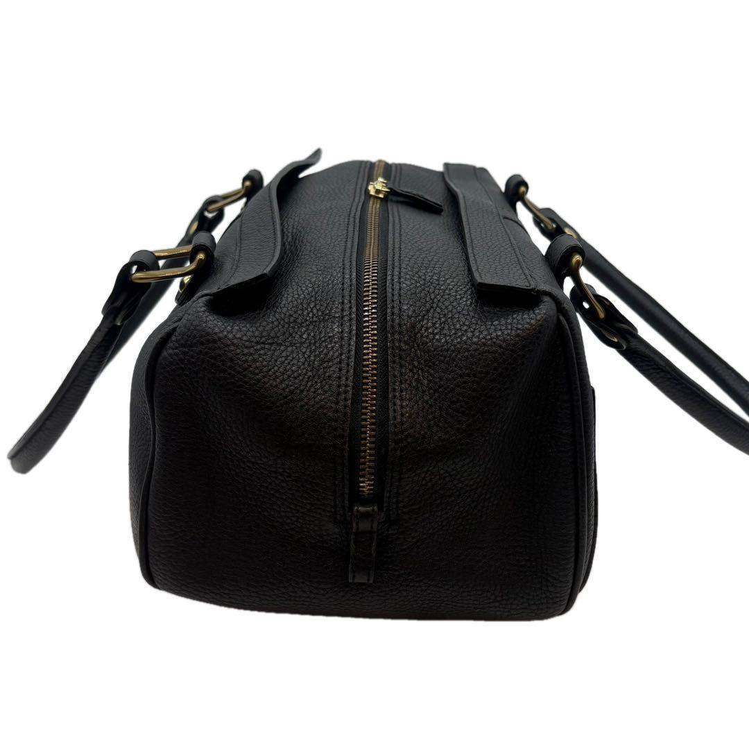 美品　J＆M DAVIDSON　ミニミア　ボストン　トートバッグ　レザー　黒