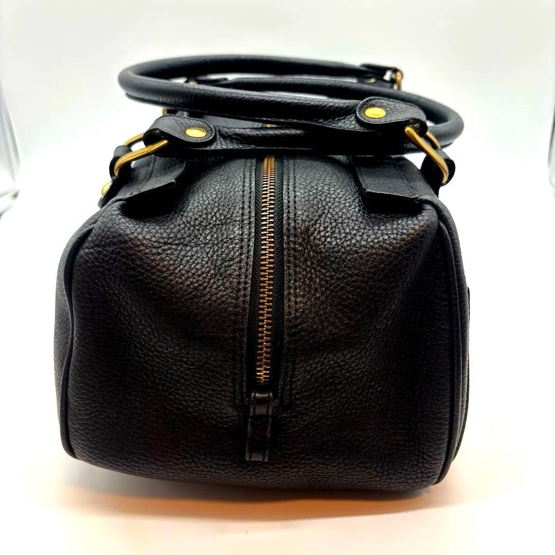 美品　J＆M DAVIDSON　ミニミア　ボストン　トートバッグ　レザー　黒