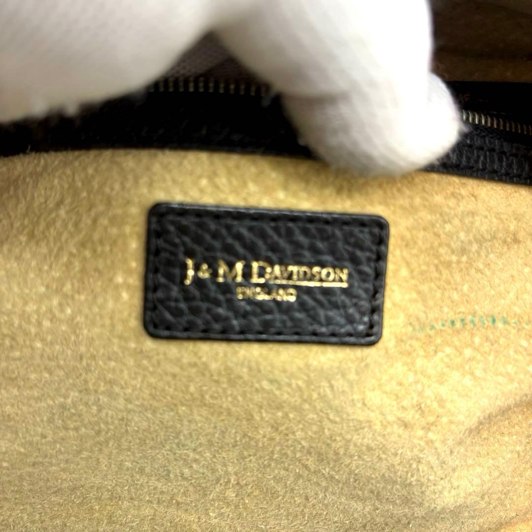 美品　J＆M DAVIDSON　ミニミア　ボストン　トートバッグ　レザー　黒