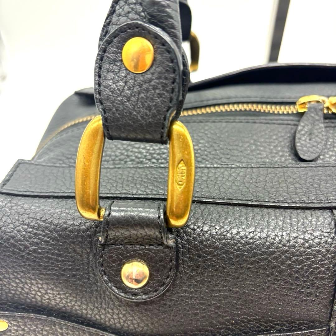 美品　J＆M DAVIDSON　ミニミア　ボストン　トートバッグ　レザー　黒