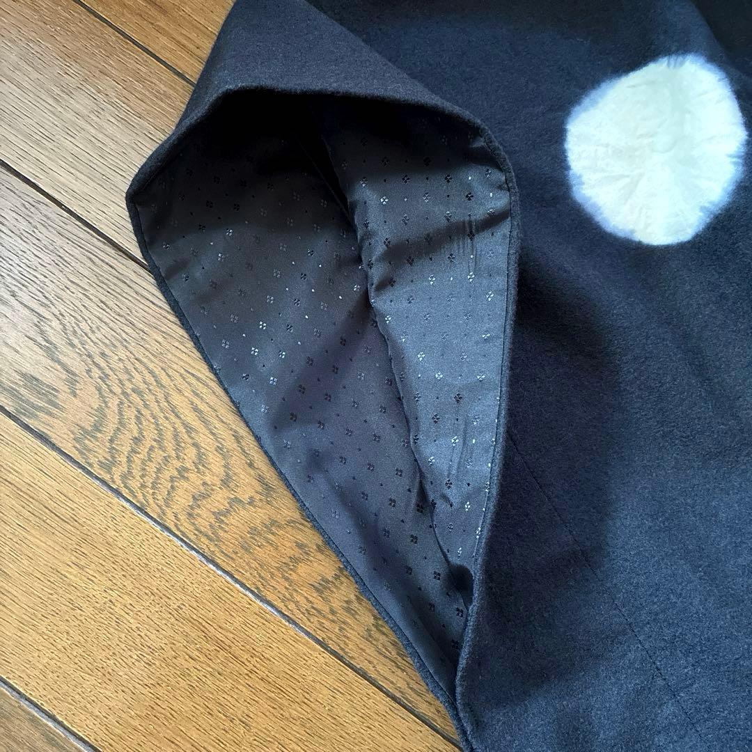 美品★SOU・SOUソウソウ★毛　強圧縮編　きさらぎ　たばた絞り　水玉