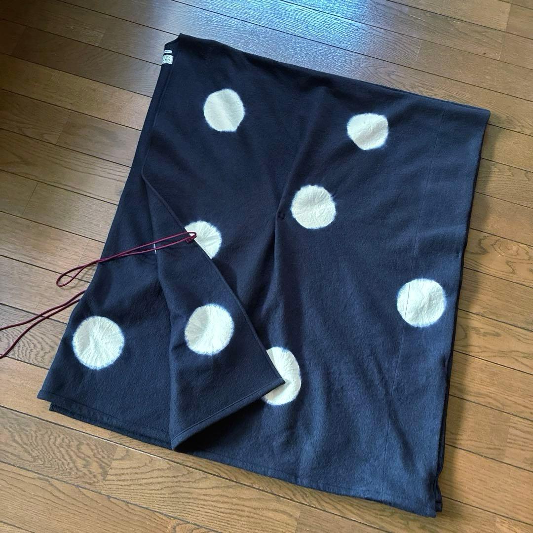 美品★SOU・SOUソウソウ★毛　強圧縮編　きさらぎ　たばた絞り　水玉