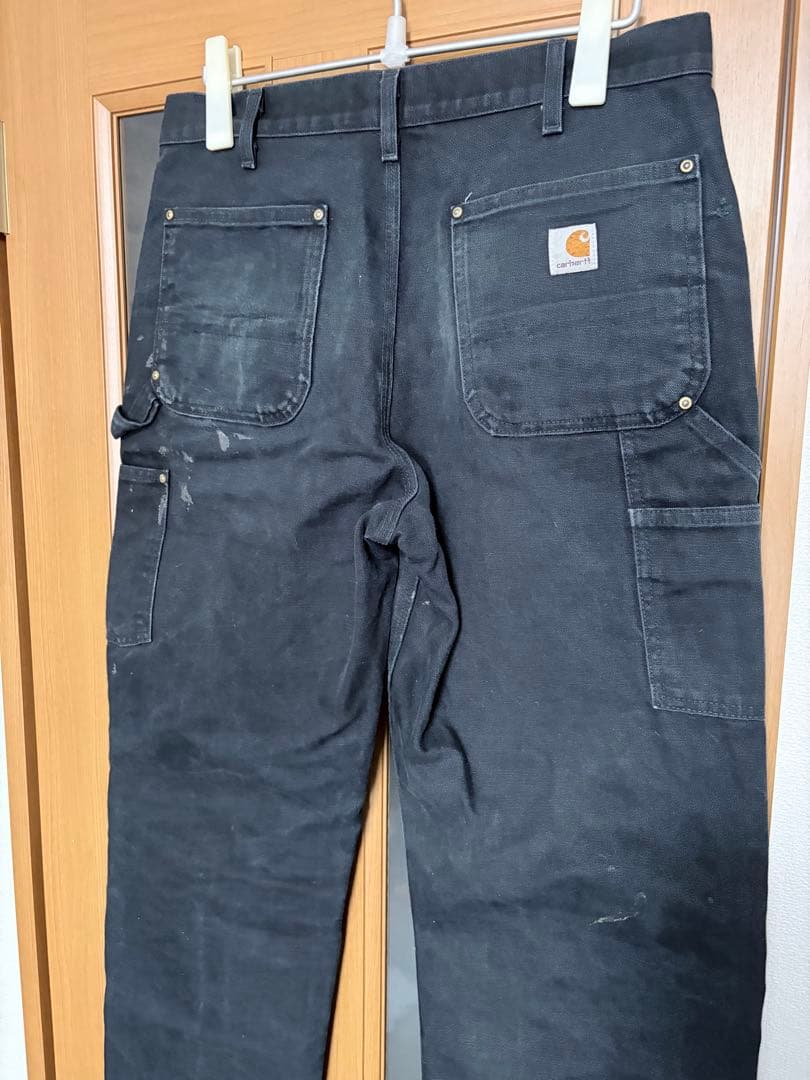 00s~ carhartt double knee フェード ブラック