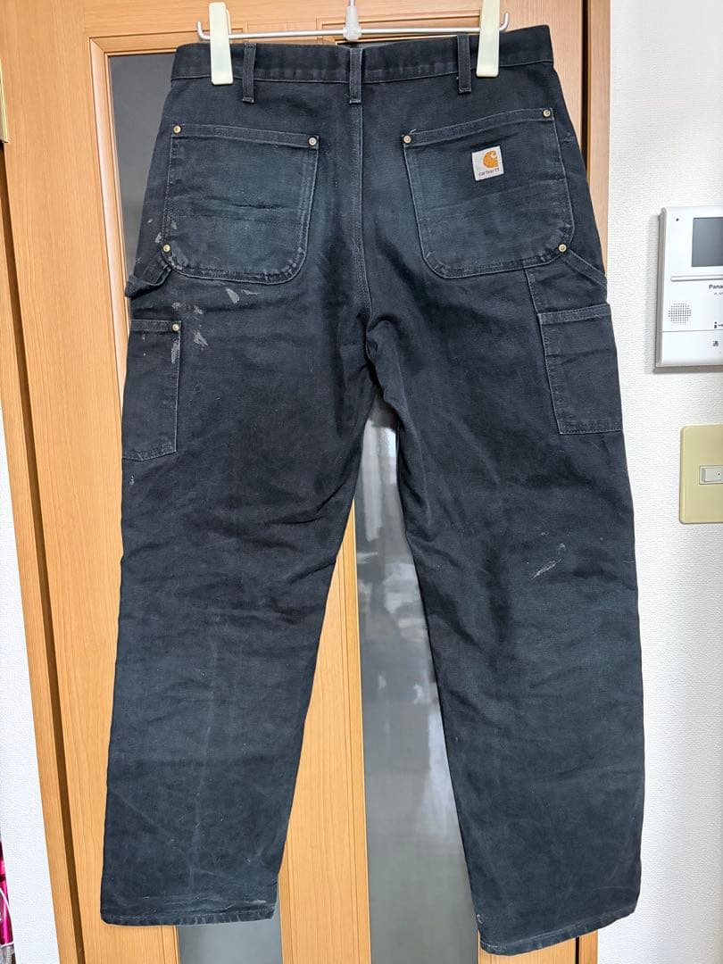 00s~ carhartt double knee フェード ブラック