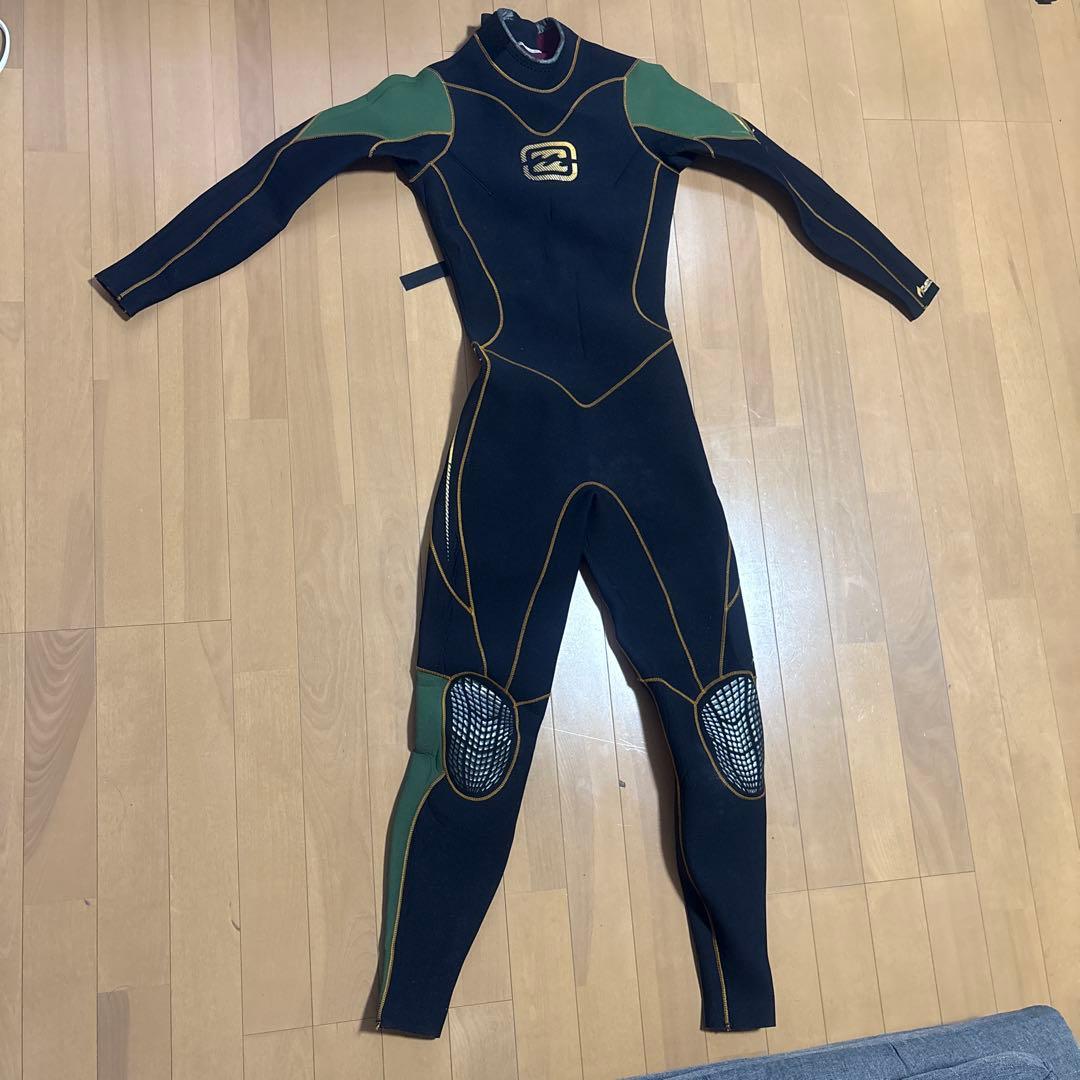 ビラボン フルスーツ ブラック グリーン