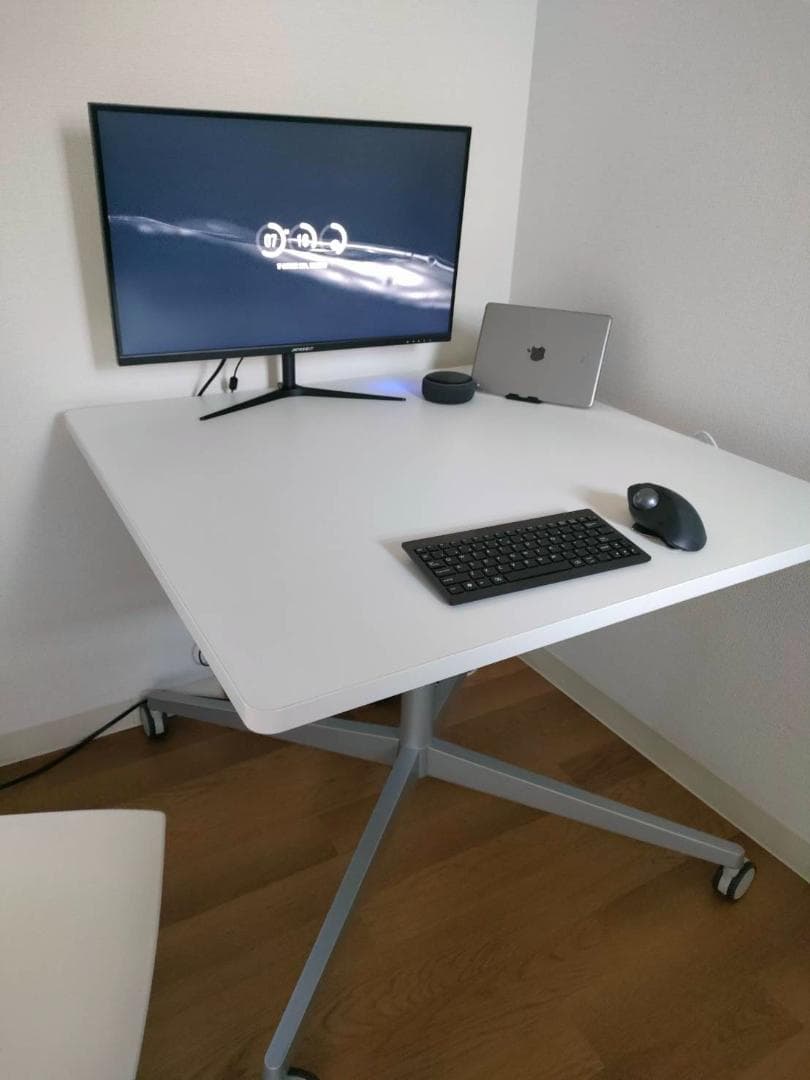 良品✨ミニマム１４万円・良品】白 お洒落 ホワイト★ダイニングPC事務机