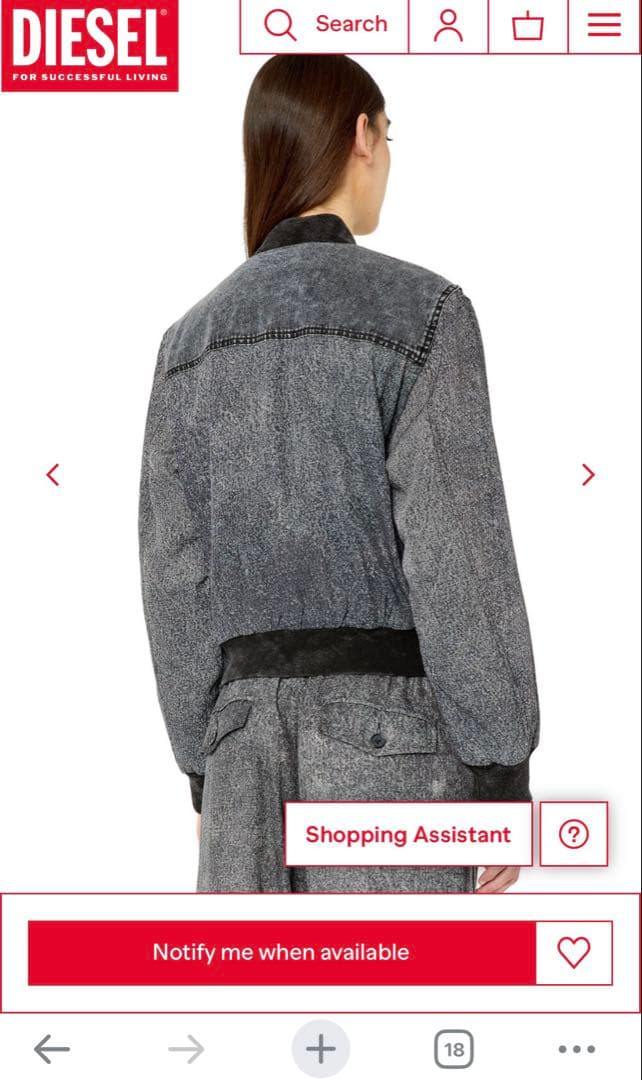 【新品】定価6万 DIESEL ブルゾン G-Lychnis ボンバージャケット