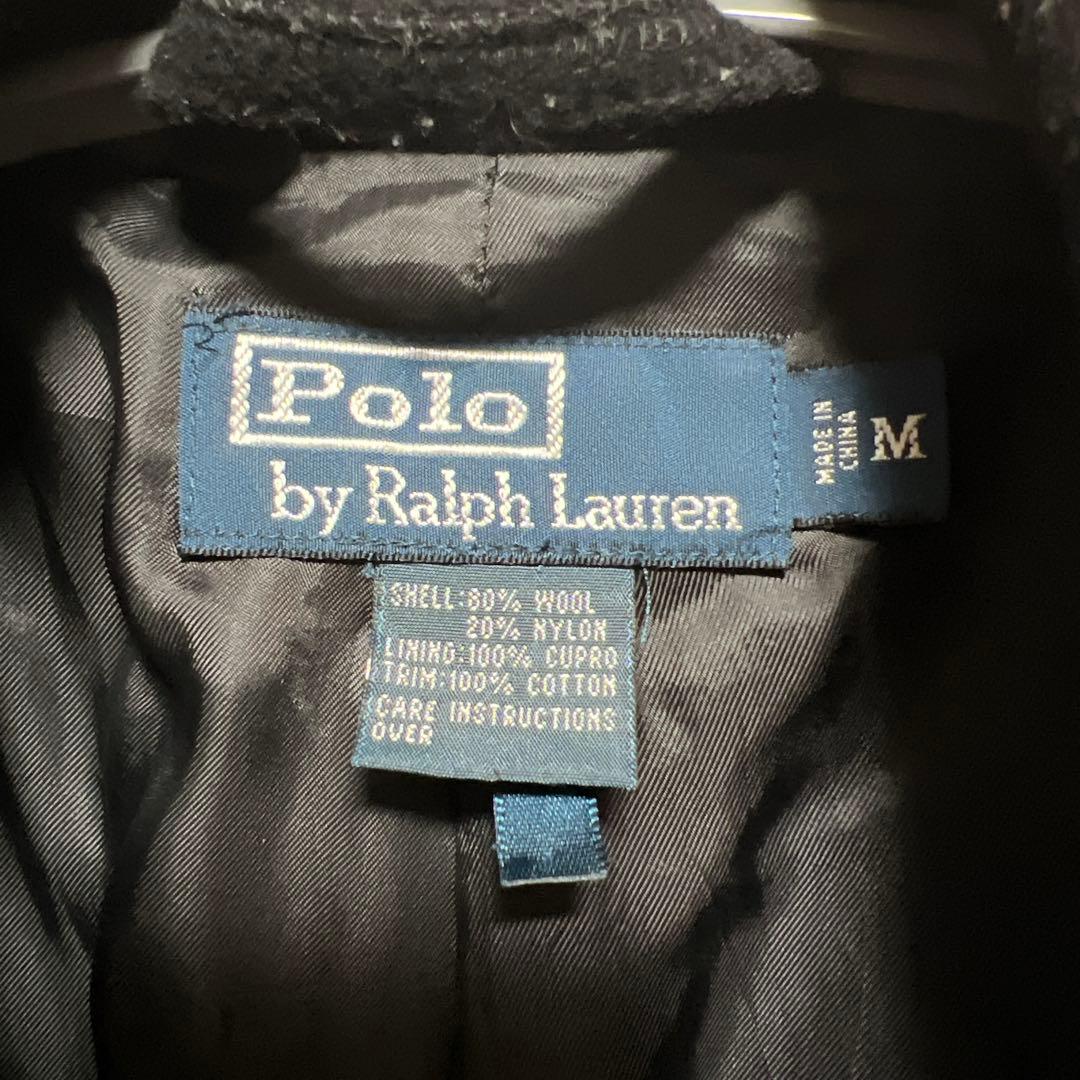 90's Polo by Ralph Lauren 黒 ウール ピーコート　M