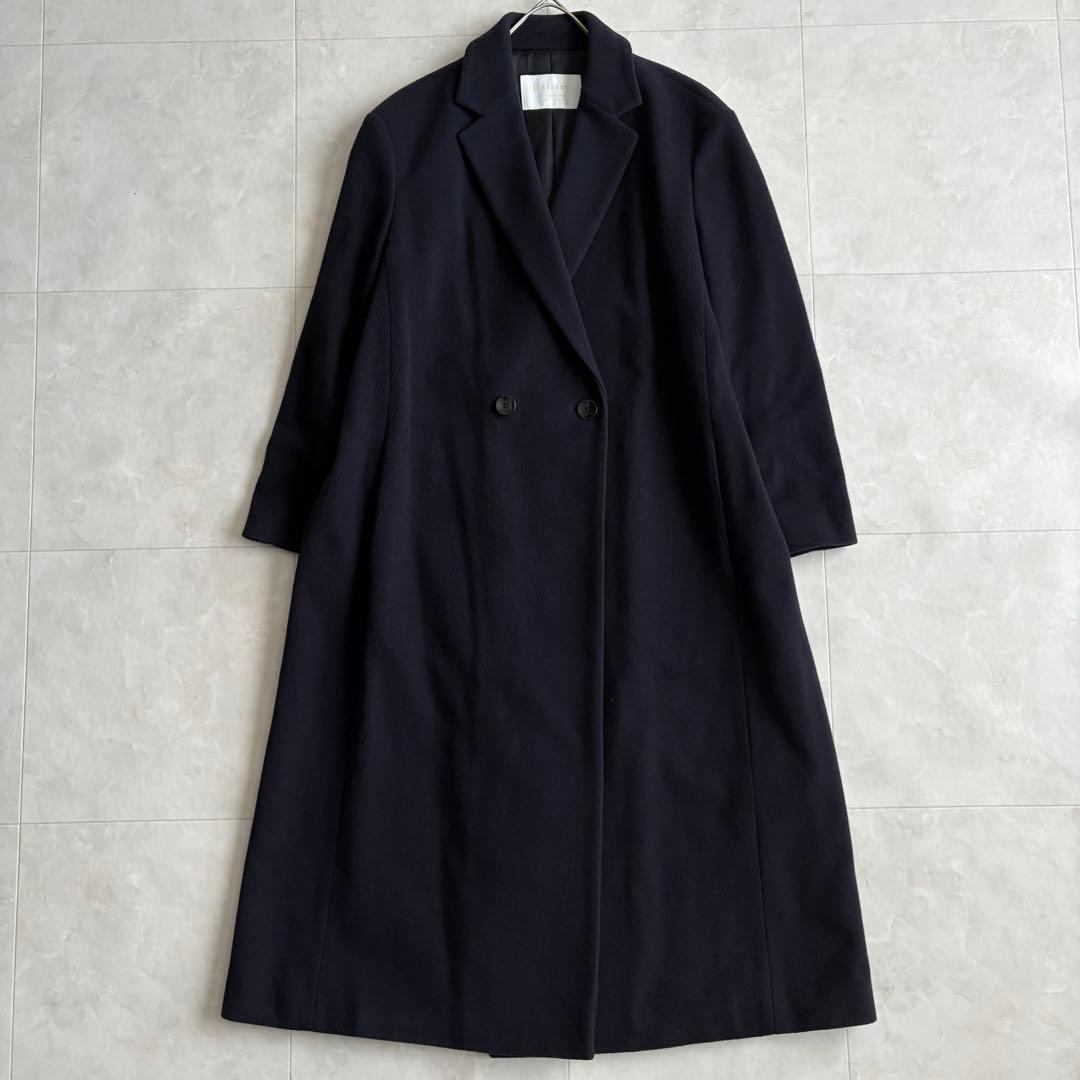 美品✨ Ballsey ウールナイロンカシミヤチェスターコート 濃紺 ロング M
