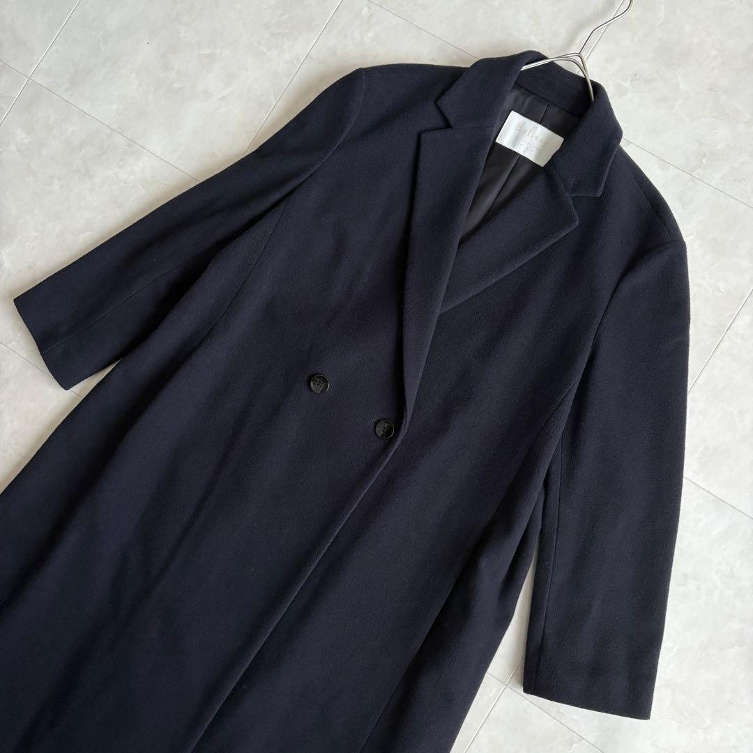 美品✨ Ballsey ウールナイロンカシミヤチェスターコート 濃紺 ロング M