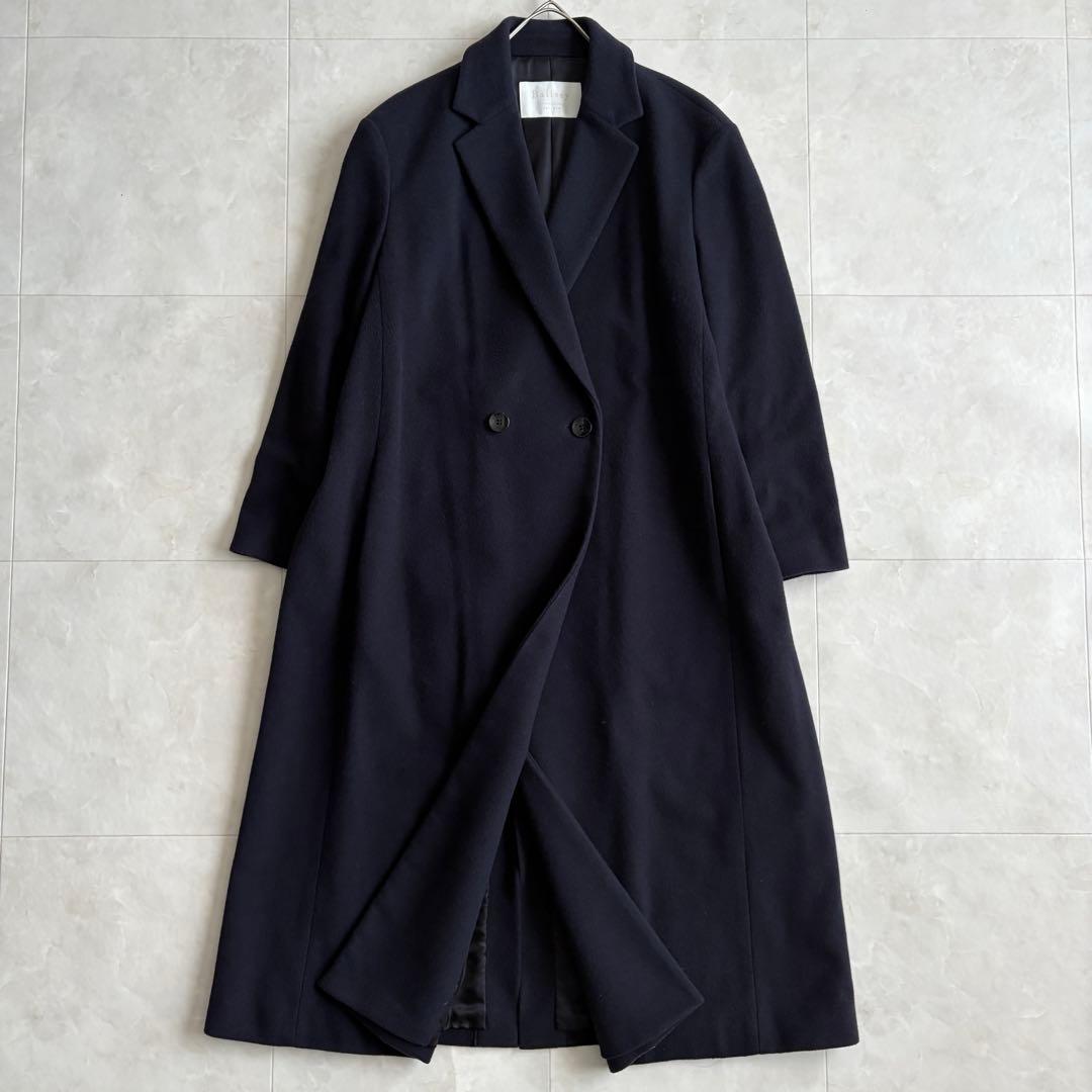 美品✨ Ballsey ウールナイロンカシミヤチェスターコート 濃紺 ロング M