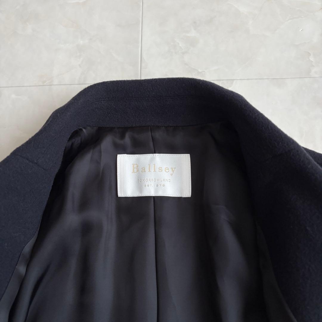 美品✨ Ballsey ウールナイロンカシミヤチェスターコート 濃紺 ロング M