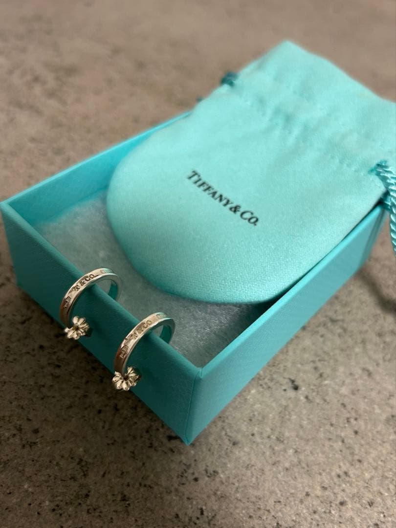 Tiffany & Co. ナロー ピアス1837 購入証明書付き、付属品完備