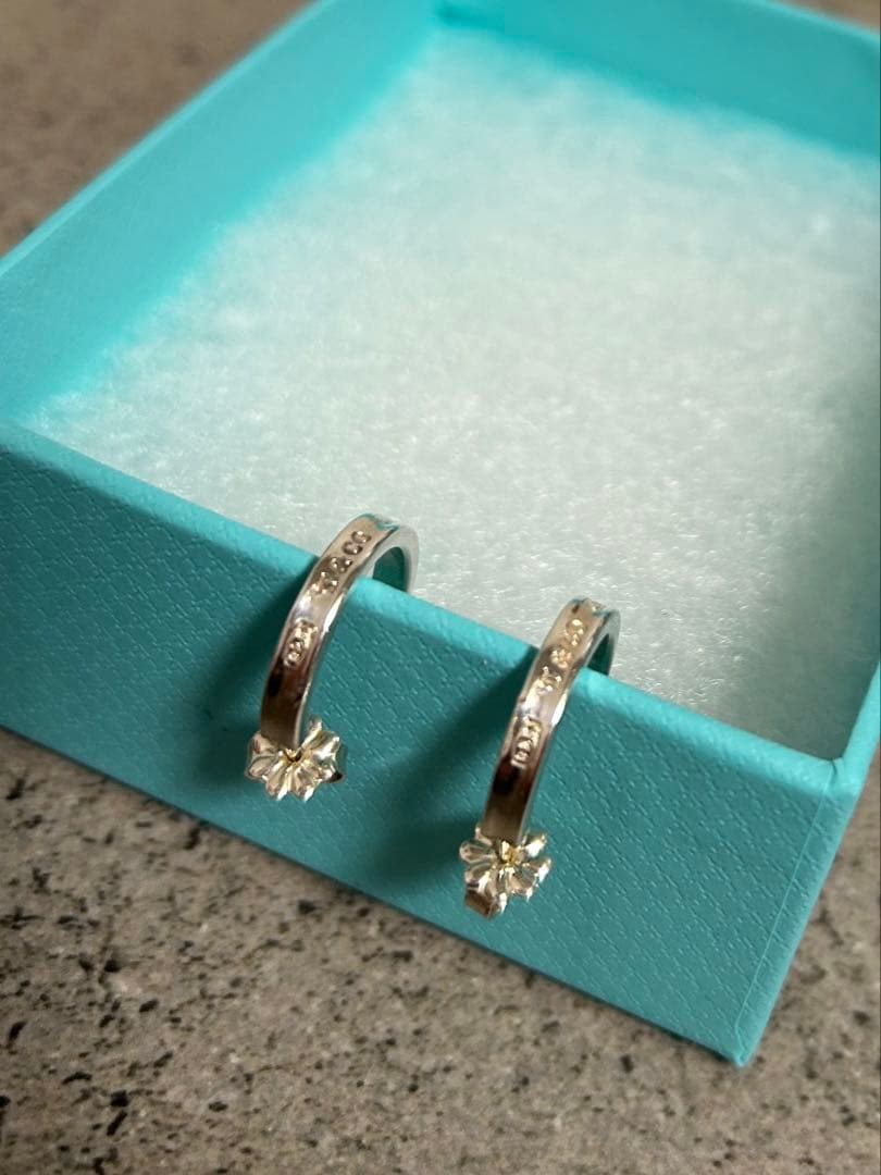 Tiffany & Co. ナロー ピアス1837 購入証明書付き、付属品完備