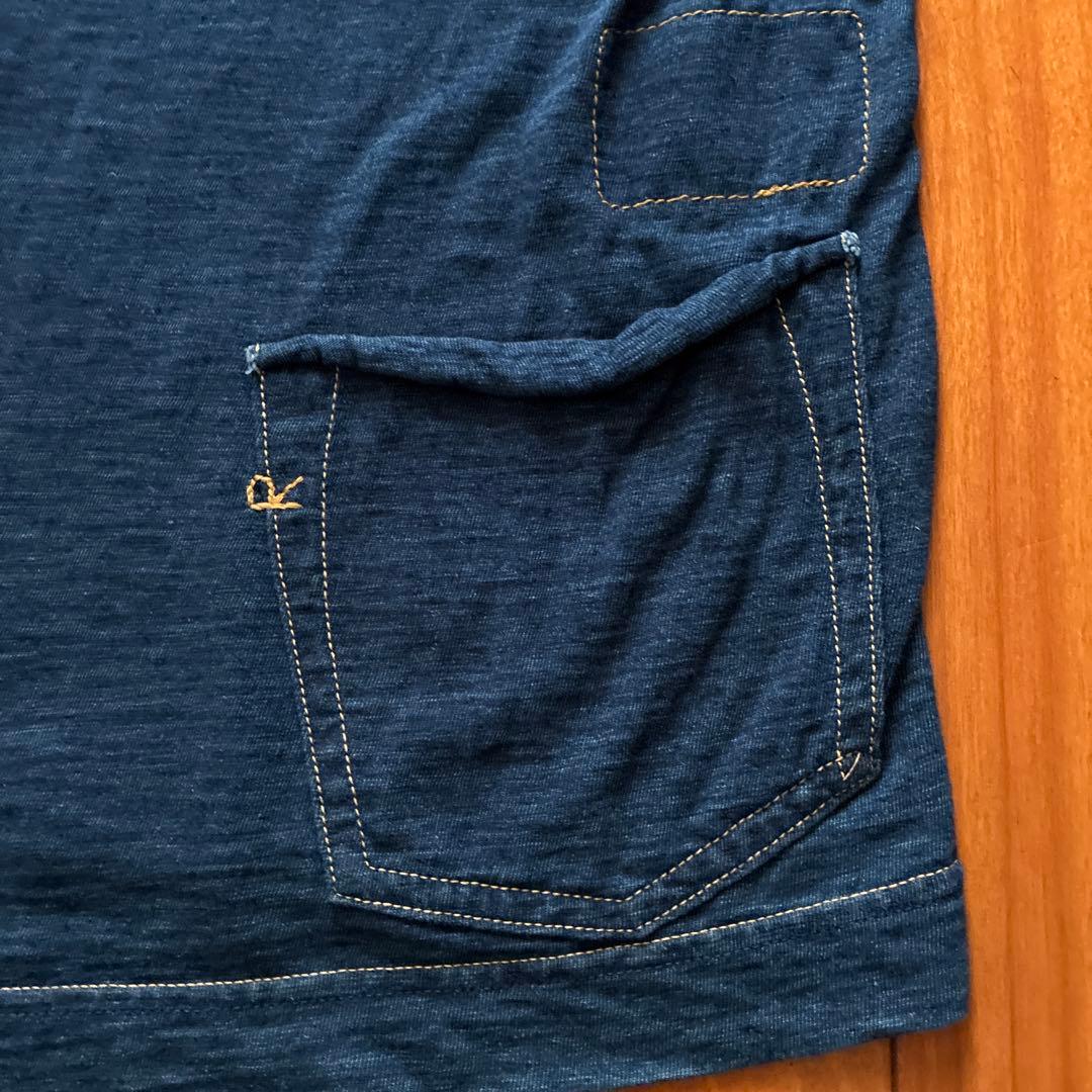 お値下げ　超美品　45rpm藍染めオーシャンTシャツ　L