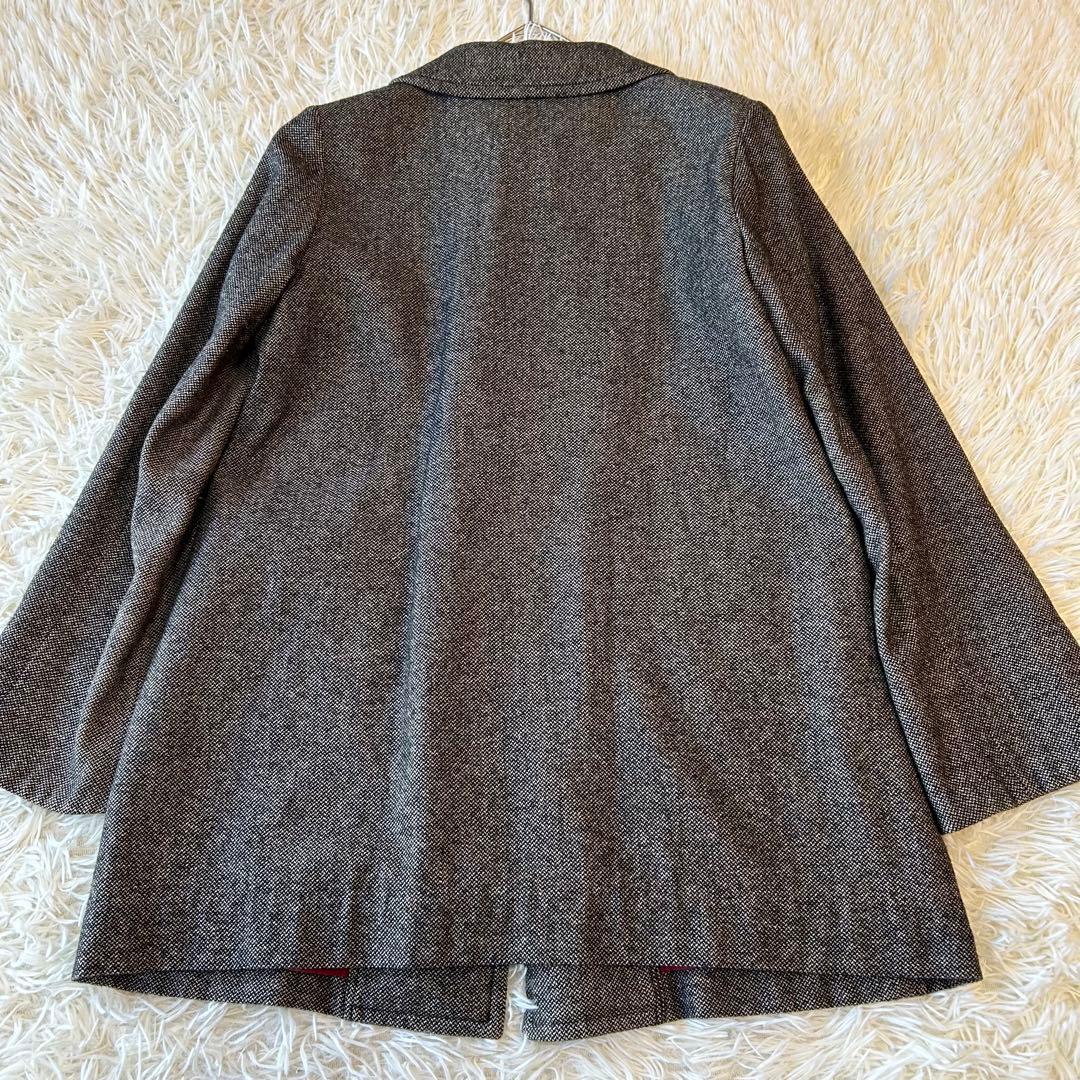美品　45rpm45R ブリティッシュツイード　ロングコート　ウール　M