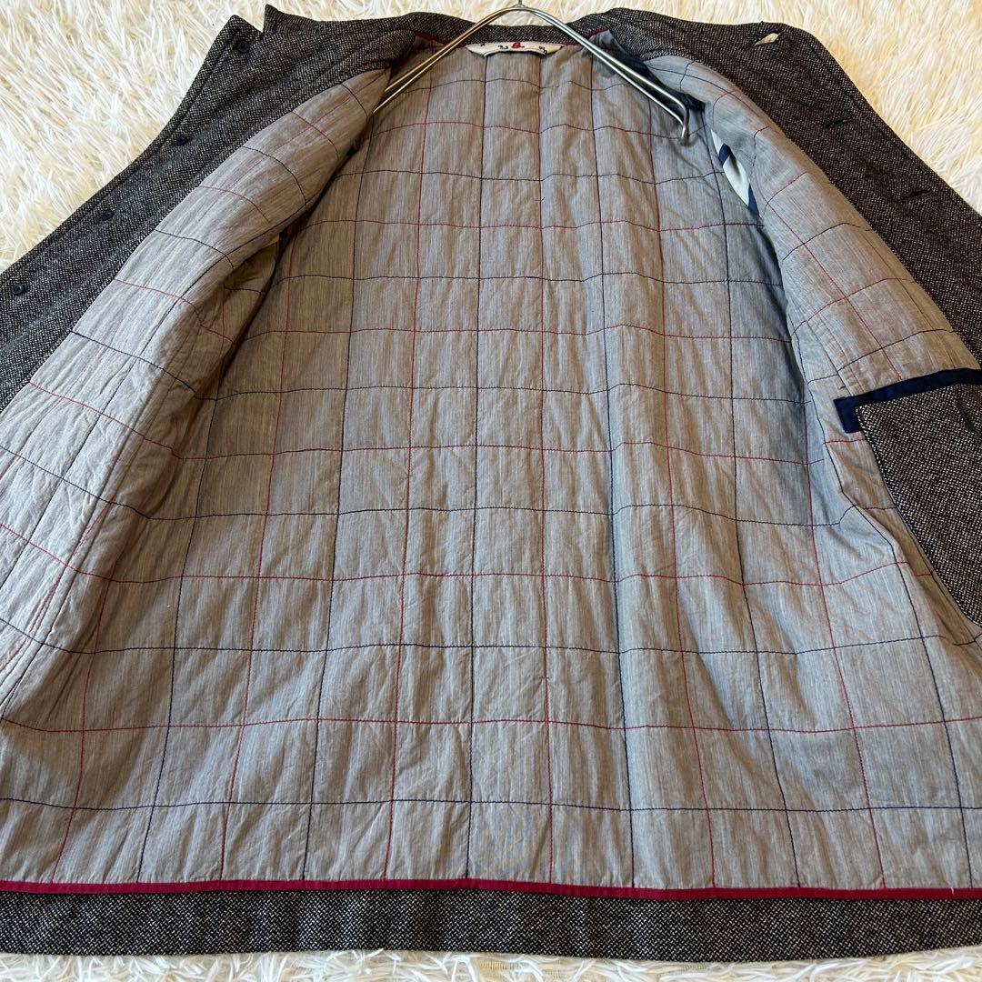 美品　45rpm45R ブリティッシュツイード　ロングコート　ウール　M