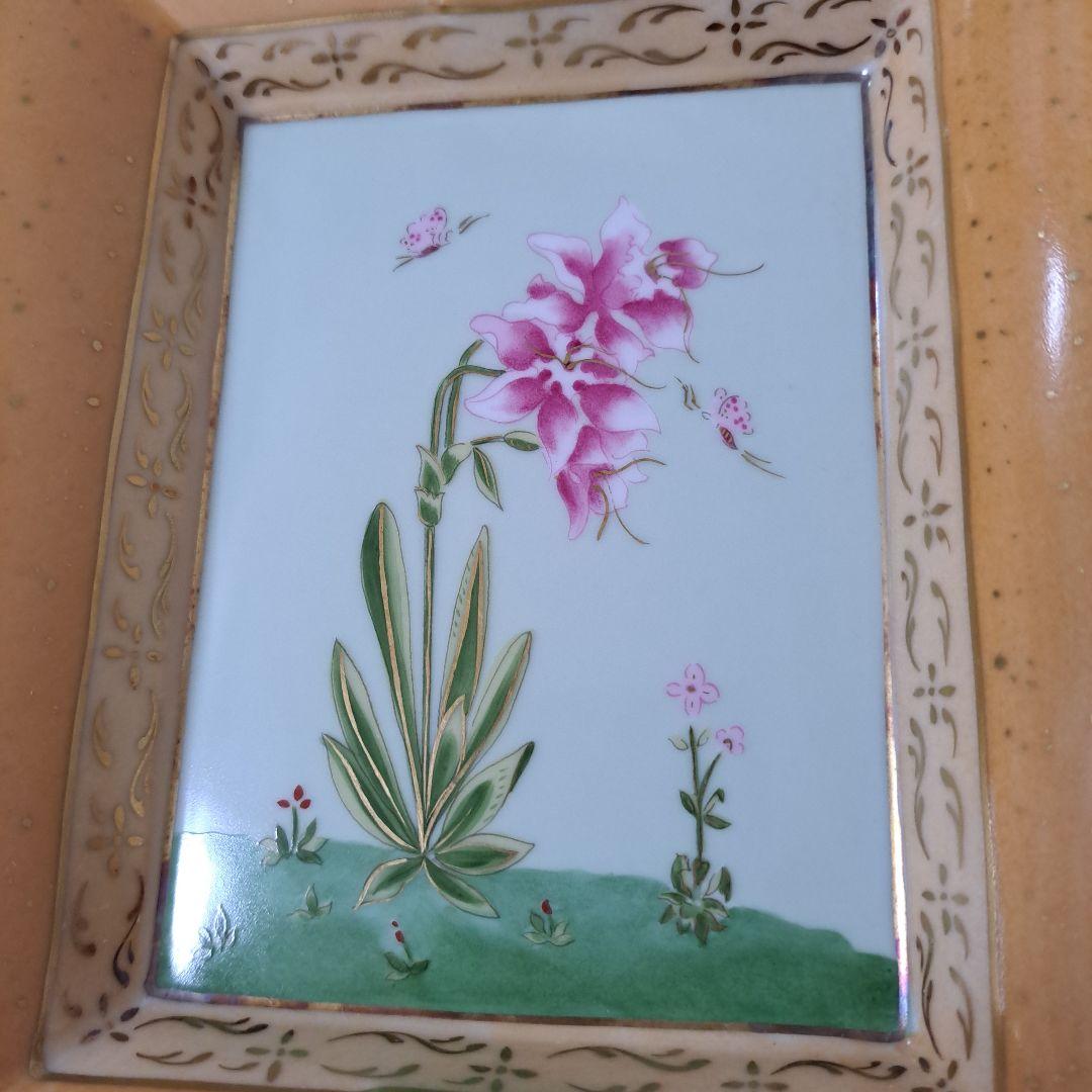 エルメス　アッシュトレイ　ピンクのお花