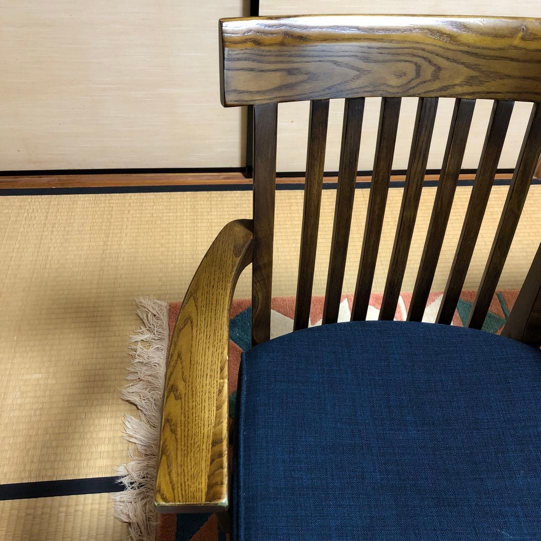 ①和モダン　ダイニングチェア　肘あり