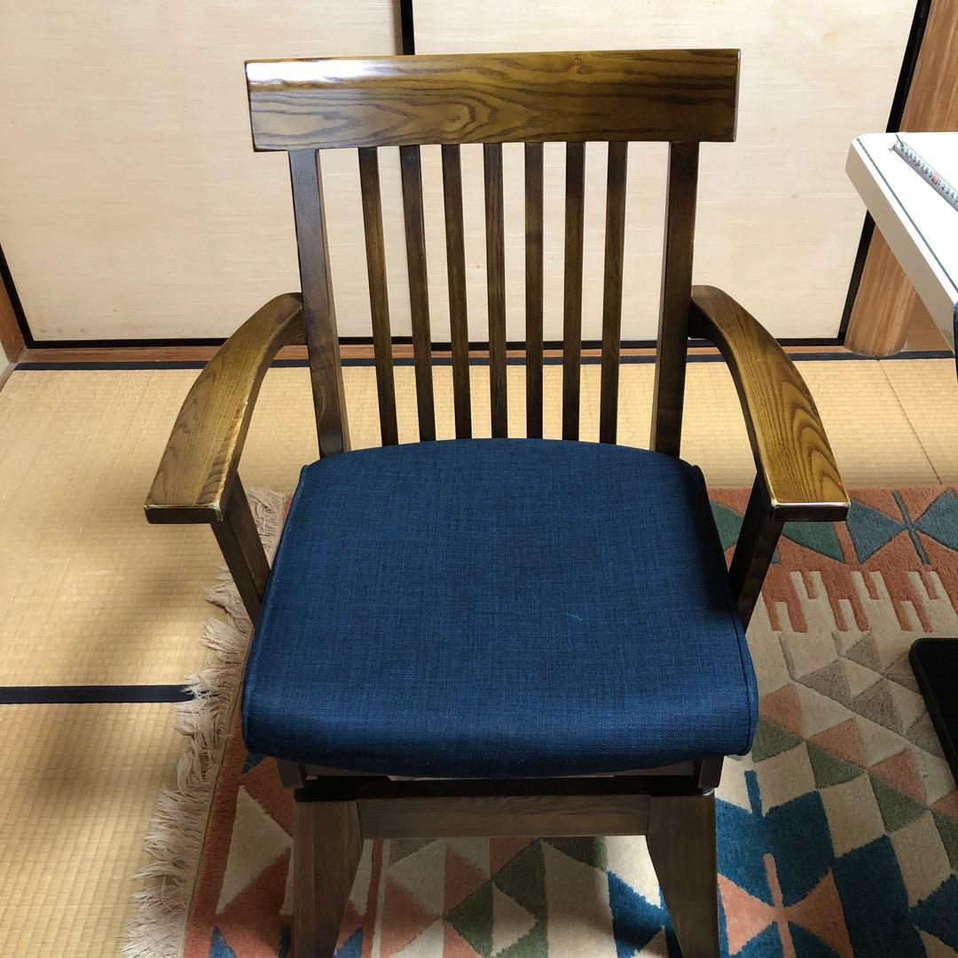 ①和モダン　ダイニングチェア　肘あり