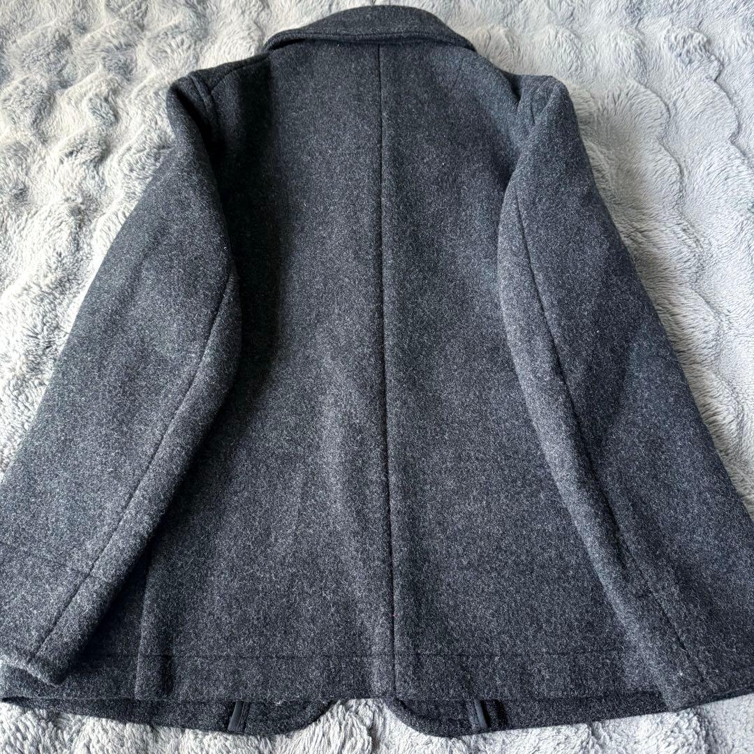 DANTON ウールモッサコート サイズ40 くるみボタン グレー ダントン