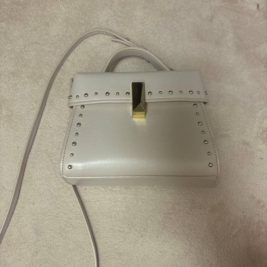 セルフォード ピンク スタッズ付き ショルダーバッグ