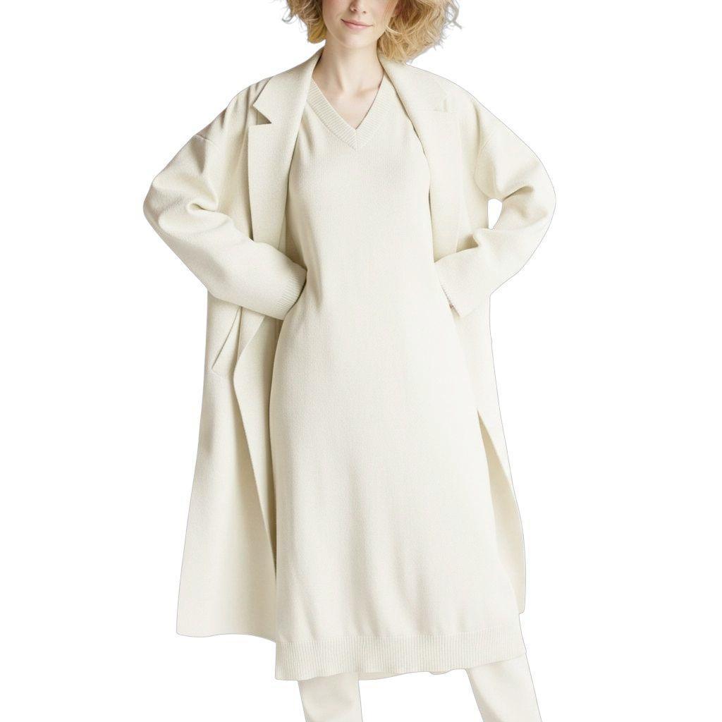 エンフォルド ダブルクロススリットオーバーコート アイボリー 38 M