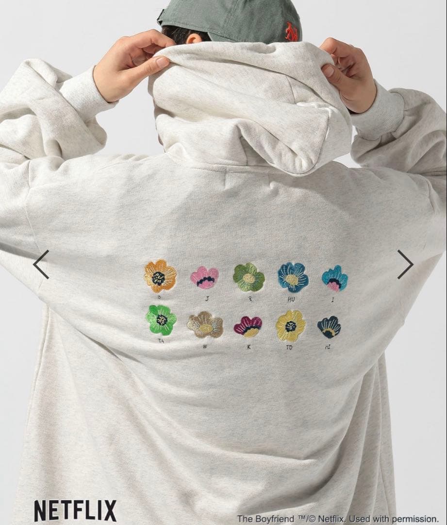 ボーイフレンド シーズン2 × ニコアンド【コラボ フーディー 】グレーLサイズ
