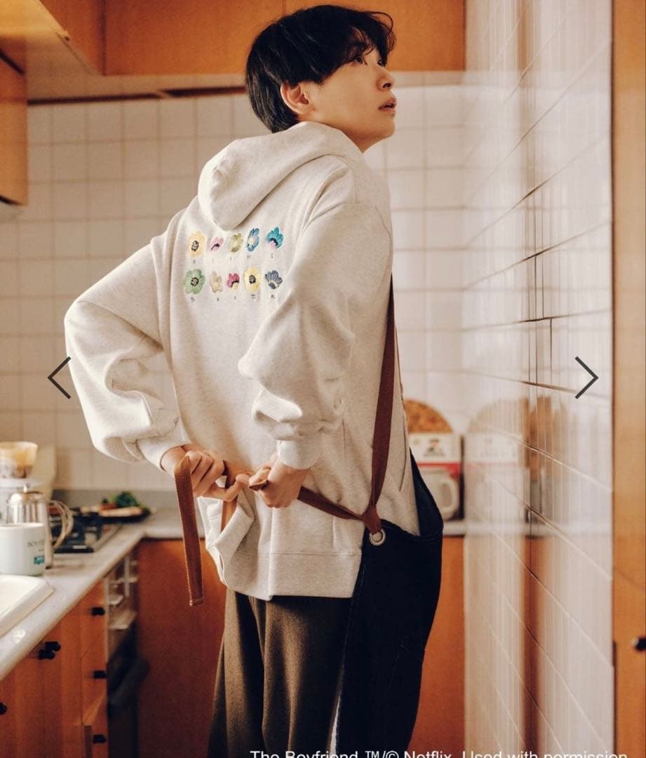 ボーイフレンド シーズン2 × ニコアンド【コラボ フーディー 】グレーLサイズ