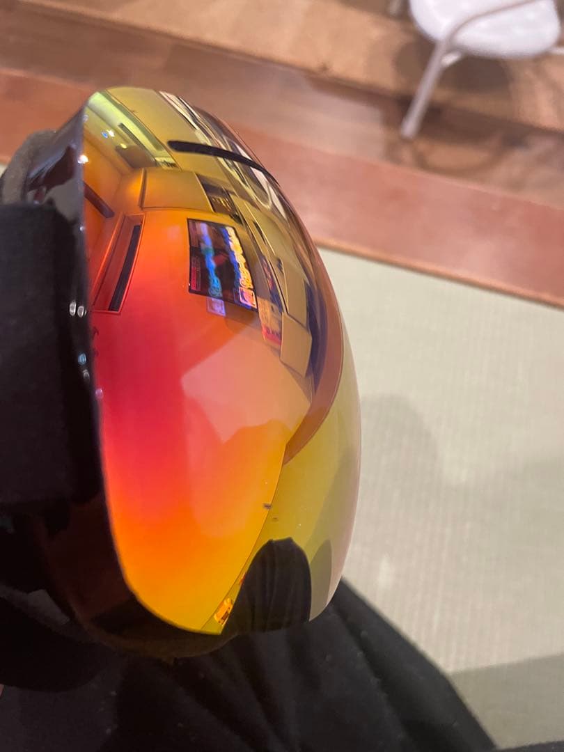 スキーゴーグル　ドラゴン　ハードケース付き　ミラー仕上げ ピンクレンズ