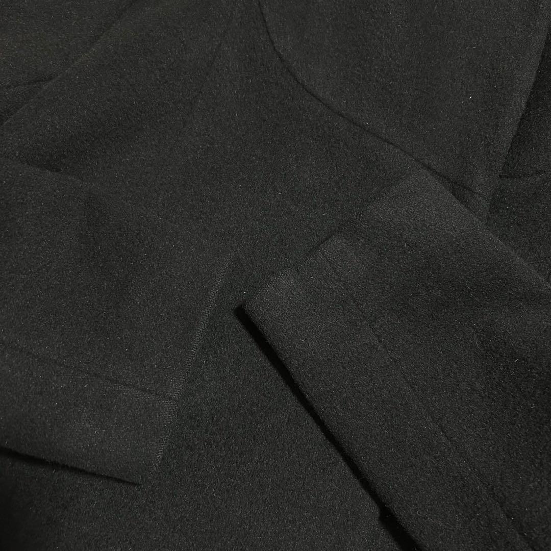 美品　アナイ　アンゴラ混　ボリュームショールカラー　シャルムショートコート　黒