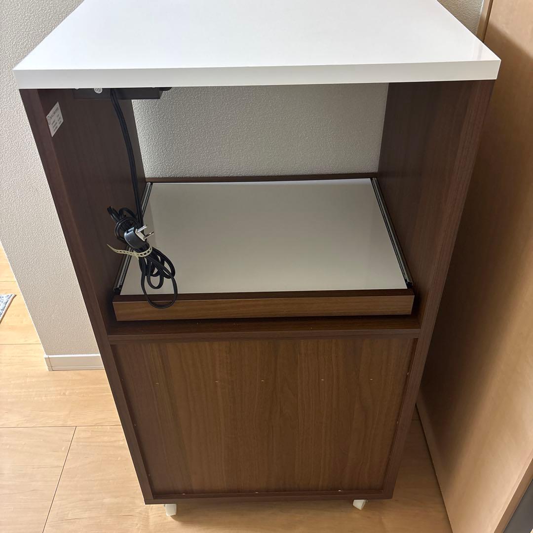 【1/20まで限定】レンジ台 キッチン収納 キャスター付き コンセント2口