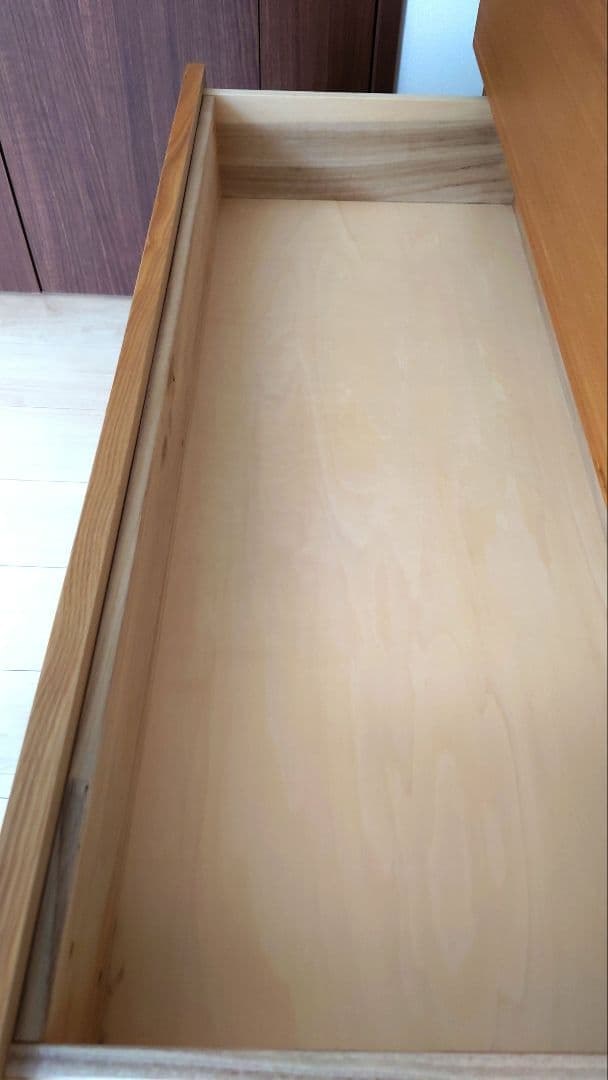 無印良品　脚付き木製チェスト4段　幅約95×奥行き約45×高さ約90cm