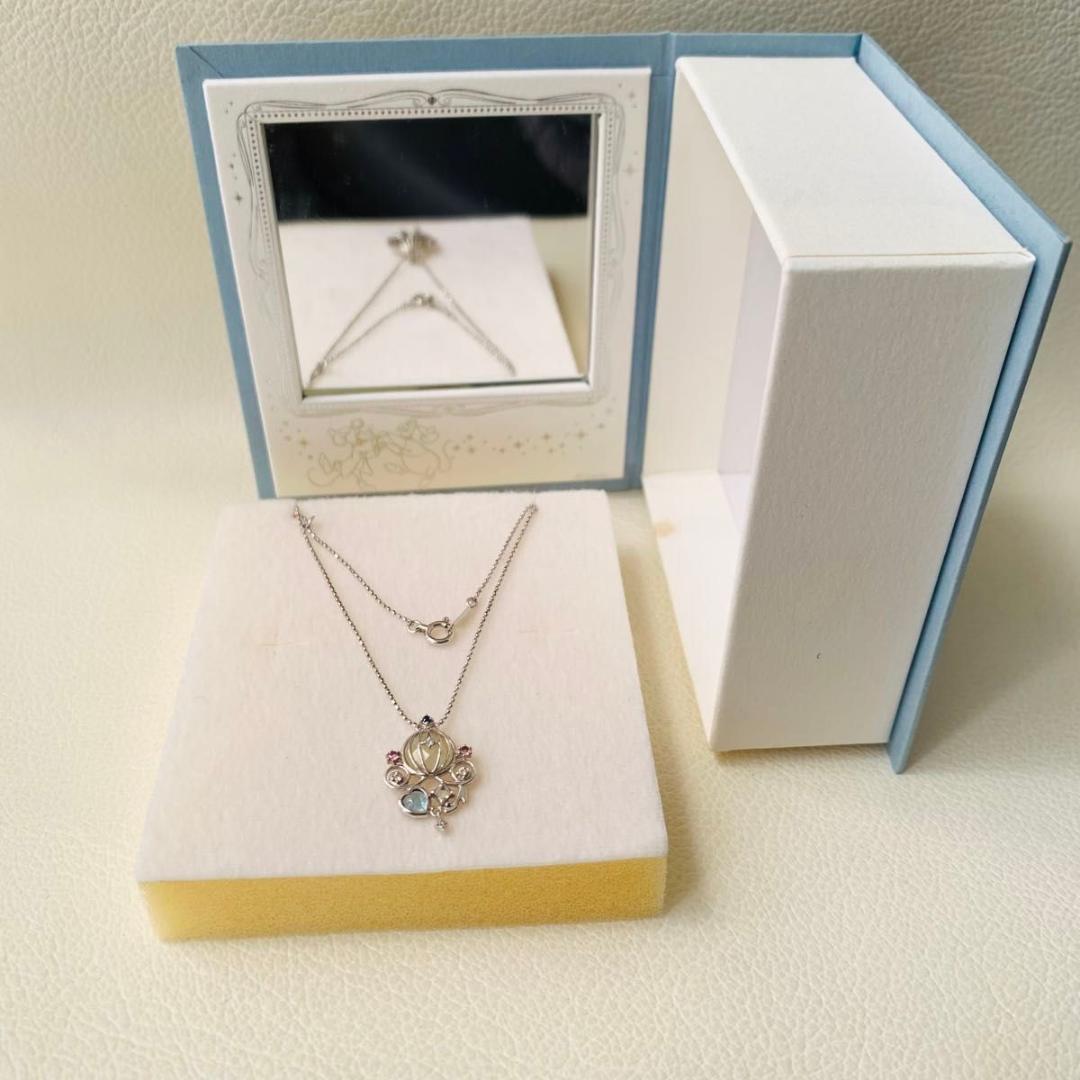 希少 美品 k10 テイクアップ ネックレス ディズニー シンデレラ