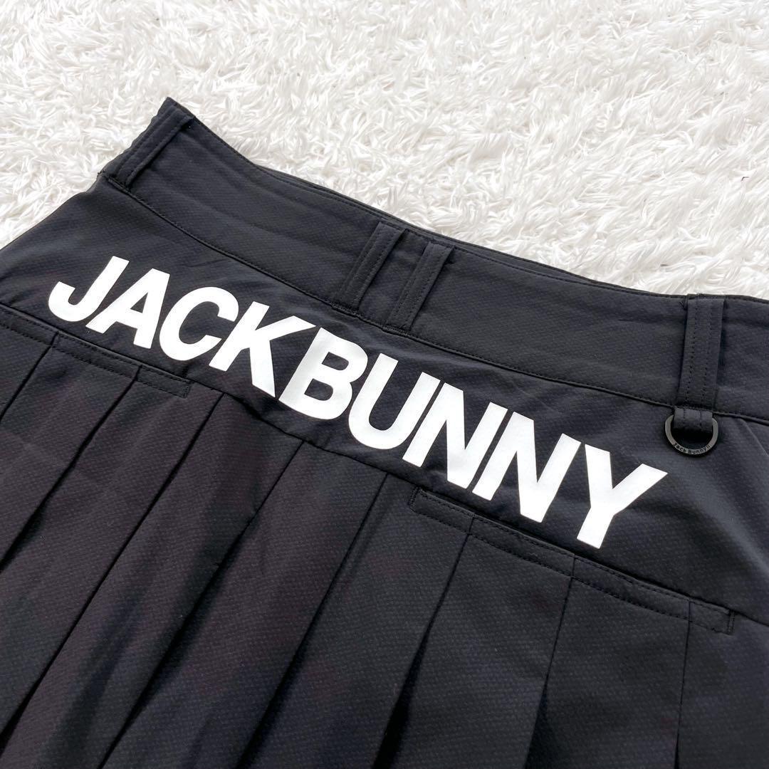 美品✨️ジャックバニー プリーツスカート 黒 ビッグロゴ ゴルフ2024年モデル