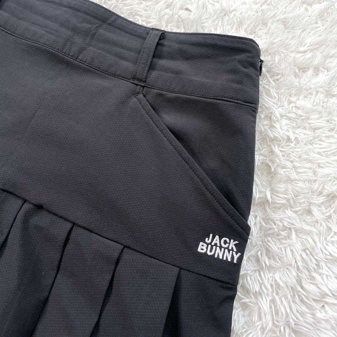 美品✨️ジャックバニー プリーツスカート 黒 ビッグロゴ ゴルフ2024年モデル