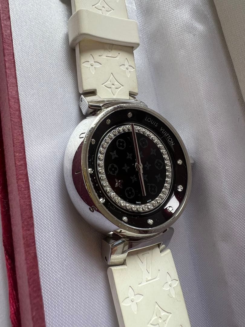 LOUIS VUITTON タンブール 腕時計 クォーツ レディース ダイヤ