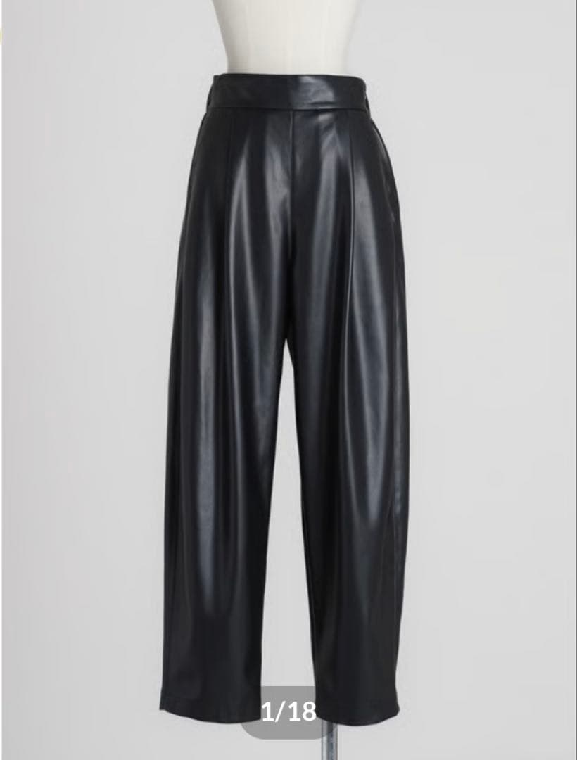 【FREY】FORM PANTS/Leather black