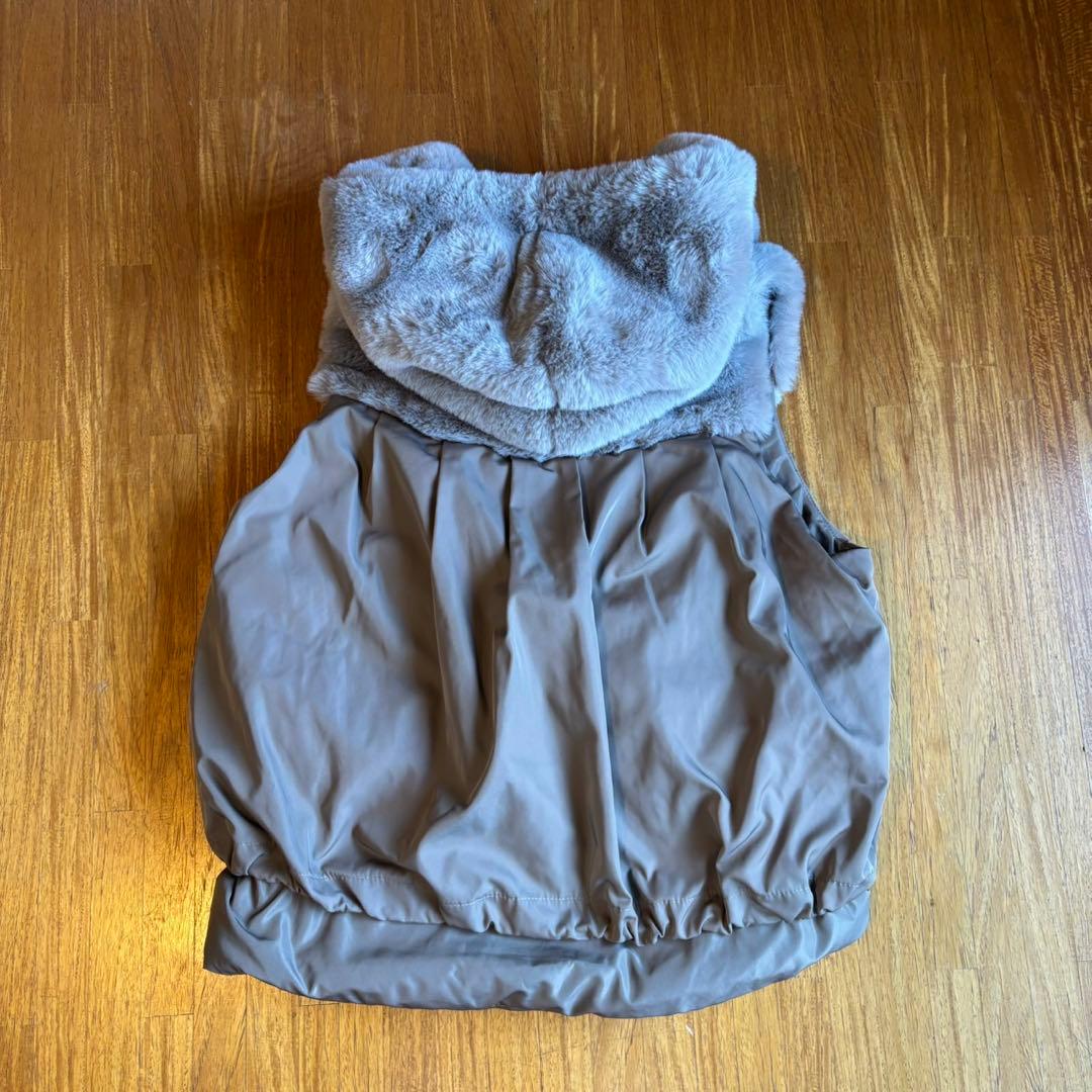 新品！異素材ＭＩＸダウンファーベスト