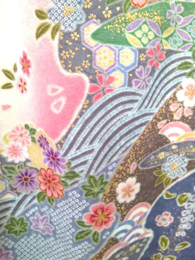 振袖フルセット、正絹振袖、成人式、重ね衿帯揚げ帯締め、西陣袋帯、襦袢、ガード加工