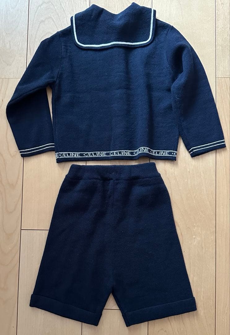 CELINE セーラー襟 上着とショートパンツ セット
