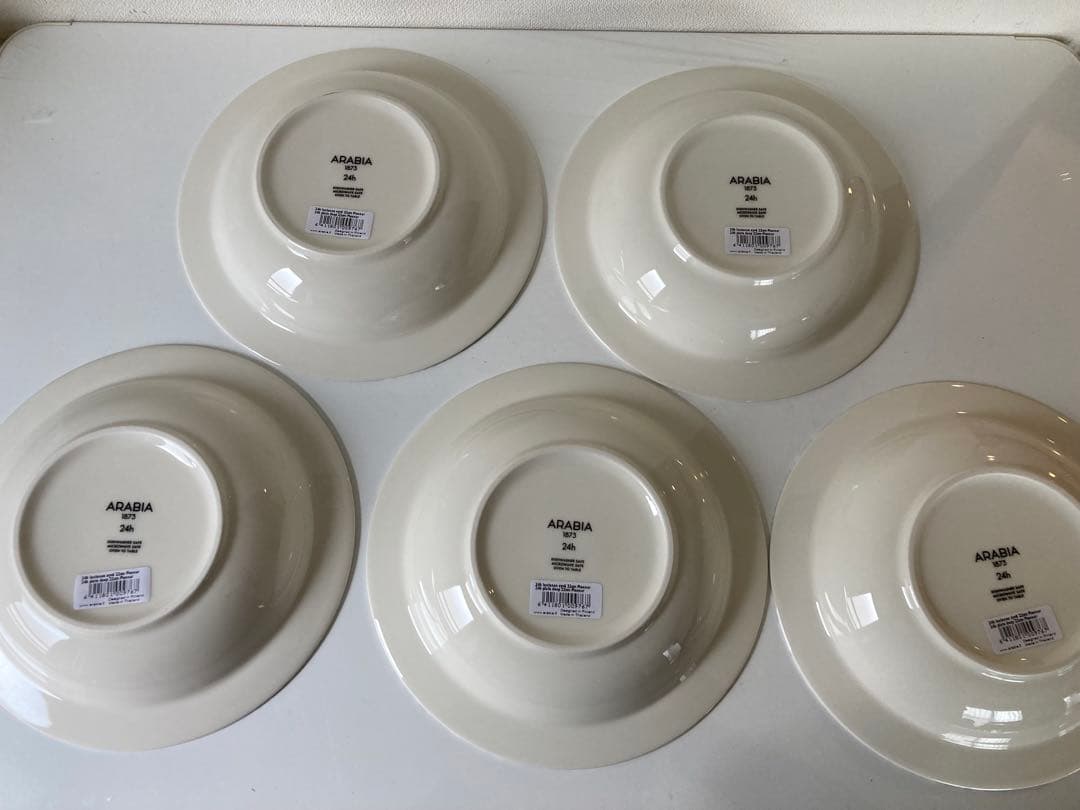 新品　ARABIA アラビア　Piennar ピエンナル　スープ皿　22㎝　5枚