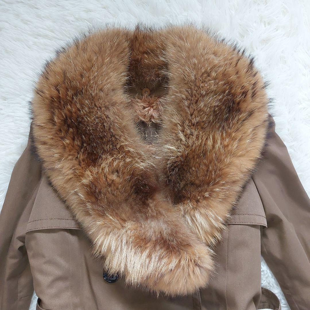 スイス製✨ROTINY 豪華ラムファーライナー ボリュームファー襟 ロングコート
