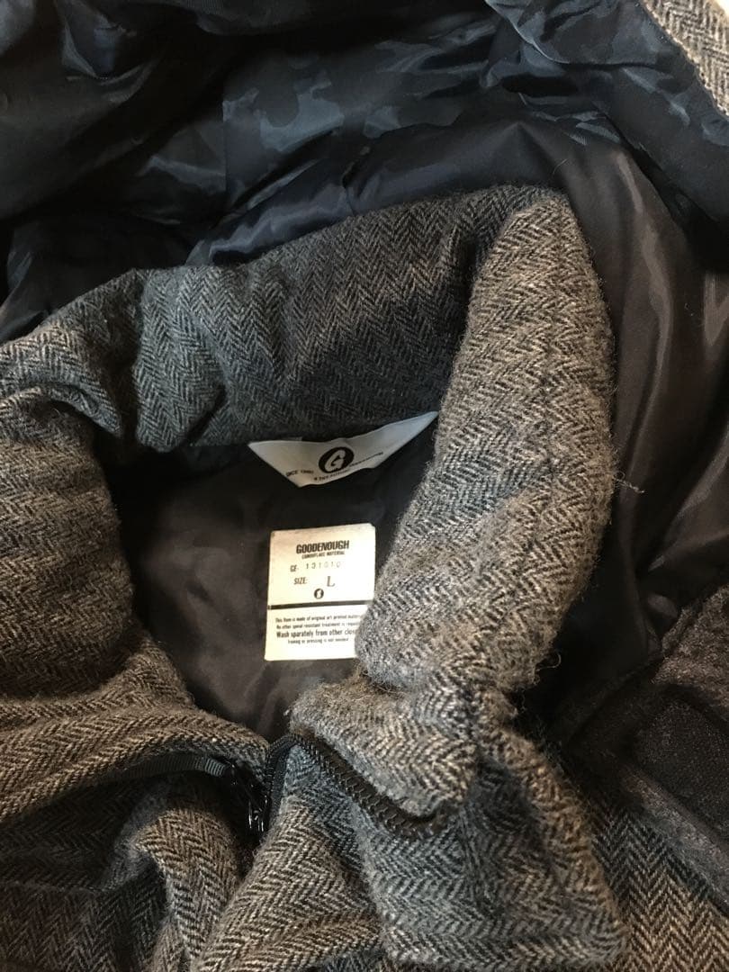 goodenough ツイードダウンベスト