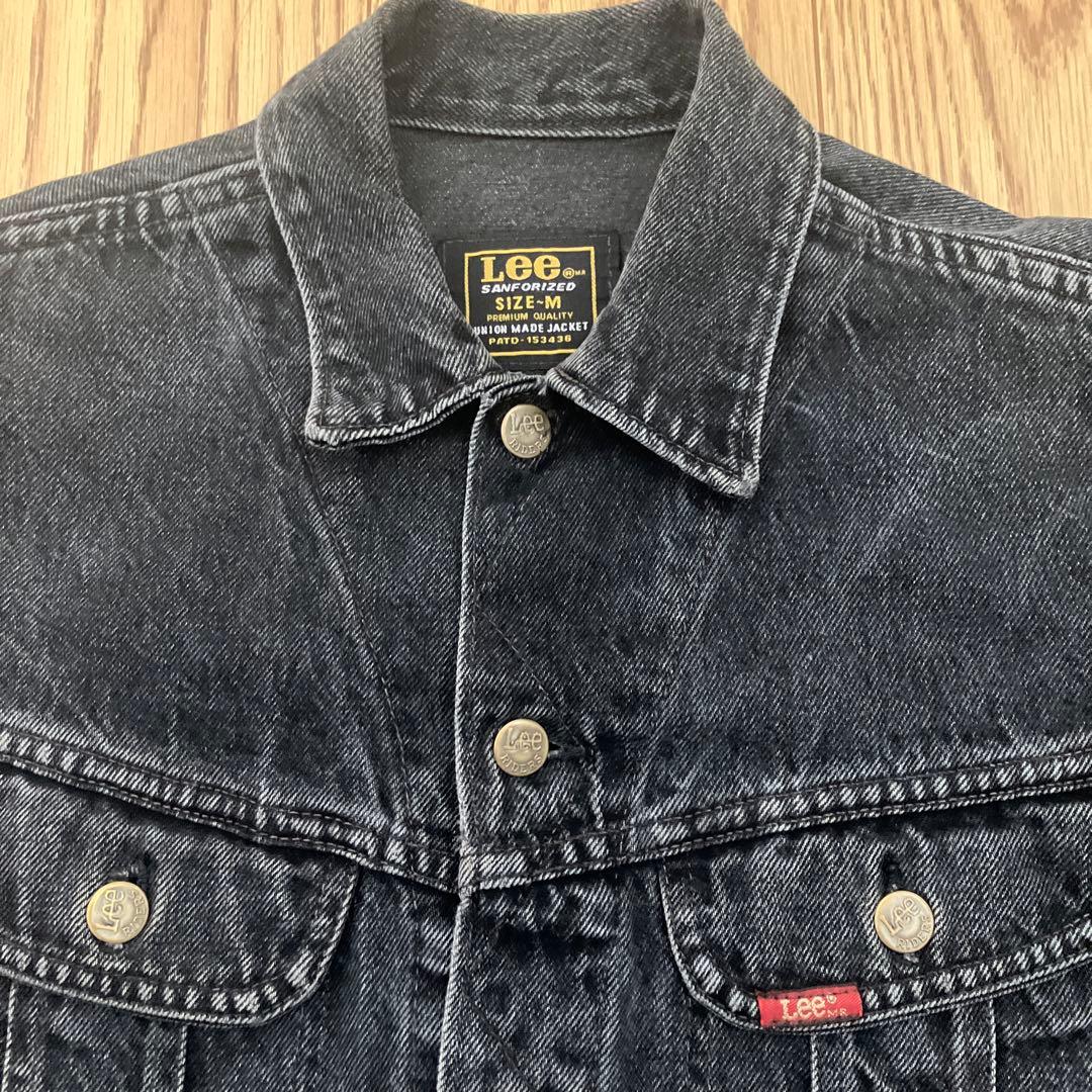 ヴィンテージ EURO LEE 後染めブラックデニムジャケット M