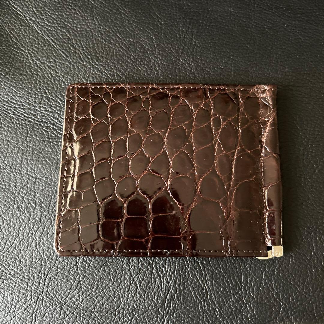 かわちゅです。本革クロコダイル　鰐革　無双　マネークリップ